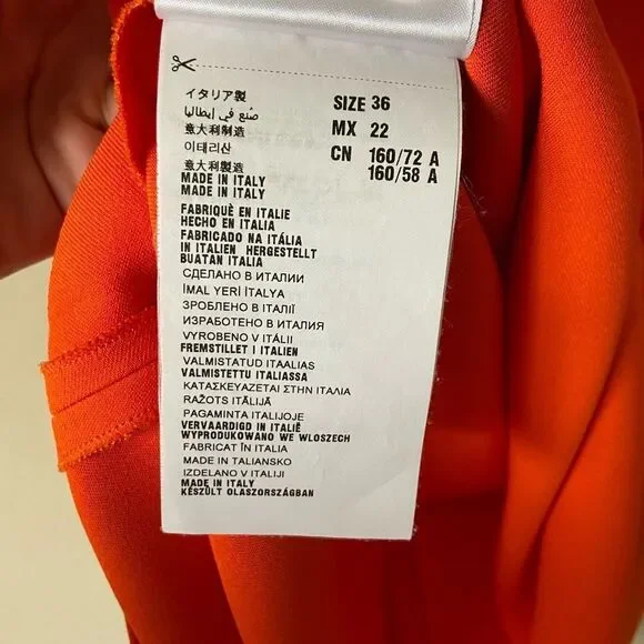 Rare! Miu Miu Mini Orange Dress Size 0